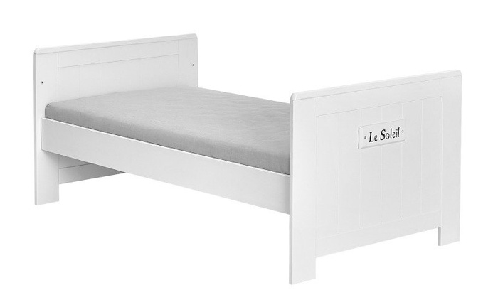 Białe łóżeczko tapczanik 140x70 Blanco Pinio Marsylia MDF