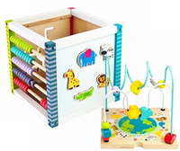 Drewniana kostka edukacyjna "Planeta Ziemia", zabawki edukacyjne dla dzieci