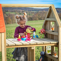 Outdoor drewniany domek dla lalek domek sklep 10041 Erzi zabawki ogrodowe