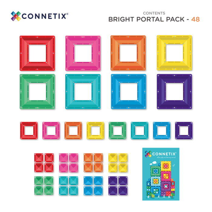 Klocki magnetyczne Bright Portal Pack 48 el Connetix 00048-PP