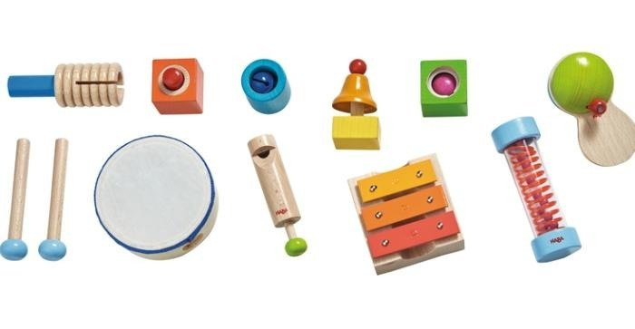 Duży zestaw instrumentów muzycznych Haba