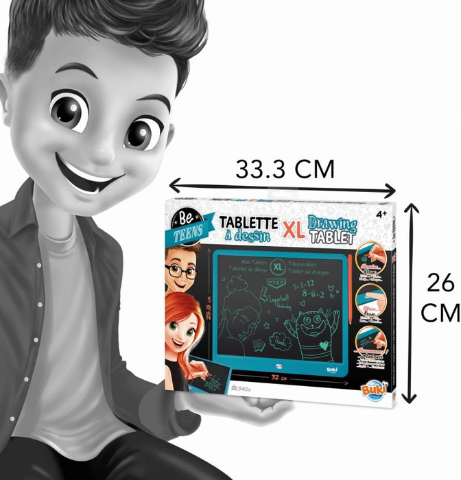 Tablet XL do rysowania i zabawy niebieski TD002 Buki tablica edukacyjna