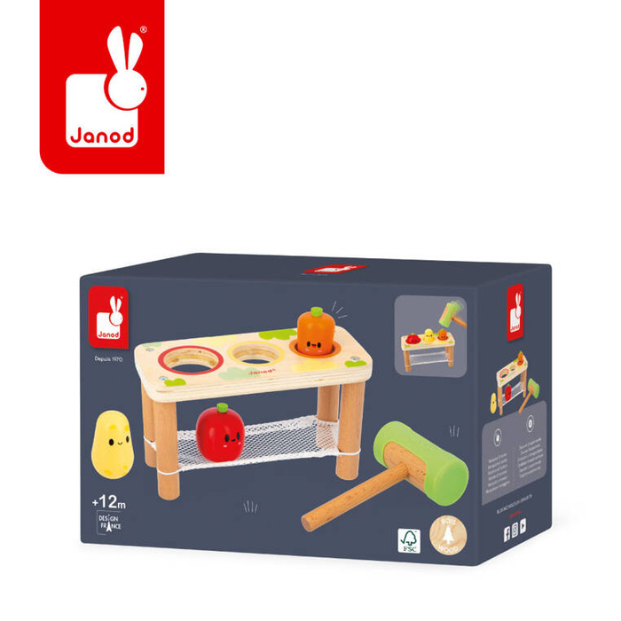 Wbijanka przebijanka z młotkiem Warzywa Farma J03309 Janod