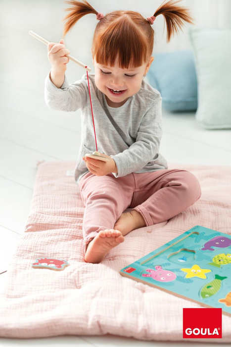 Układanka magnetyczna dla dzieci Mały wędkarz Goula 53131