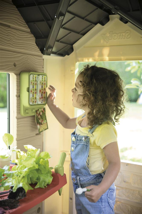 Domek małego ogrodnika Smoby 810408 z zestawem akcesoriów ogrodniczych do zabawy na świeżym powietrzu