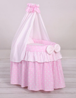 Kosz Mojżesza dla lalek Pink dot 2159553-My Sweet Baby, zabawki dla dziewczynek