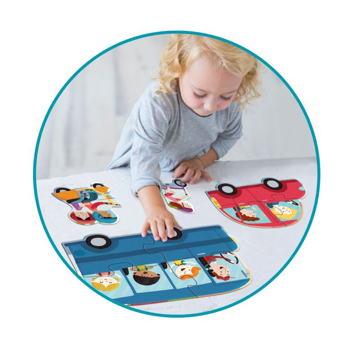 Puzzle dla dzieci XXL Pojazdy Goula 453428