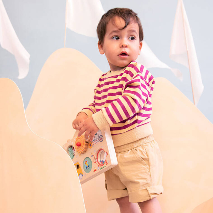 Drewniana tablica manipulacyjna walizka Pojazdy Lilliputiens 83509