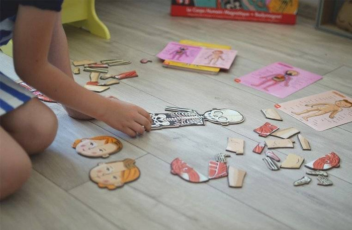 Edukacyjna układanka magnetyczna, "Anatomia człowieka", J05491-Janod, układanki dla dzieci