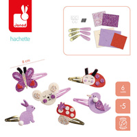 Zestaw kreatywny do tworzenia biżuterii Brokatowe spinki do włosów Ogród Janod J09179