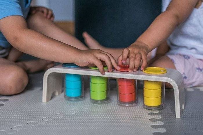 Drewniana układanka Sortowanie kolorów Essentiel, Janod J05066