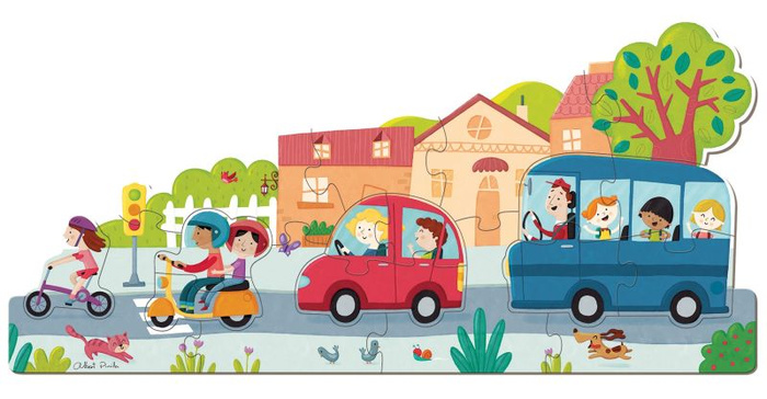 Puzzle dla dzieci XXL Pojazdy Goula 453428