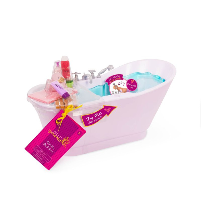 Wanna z akcesoriami i odgłosami kąpielowymi dla lalki Bubbly Bathtime Our Generation BD35420Z