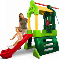 Wielofunkcyjny Plac Zabaw Clubhouse Little Tikes 171093 z huśtawkami zjeżdżalnią i ścianką wspinaczkową dla dzieci