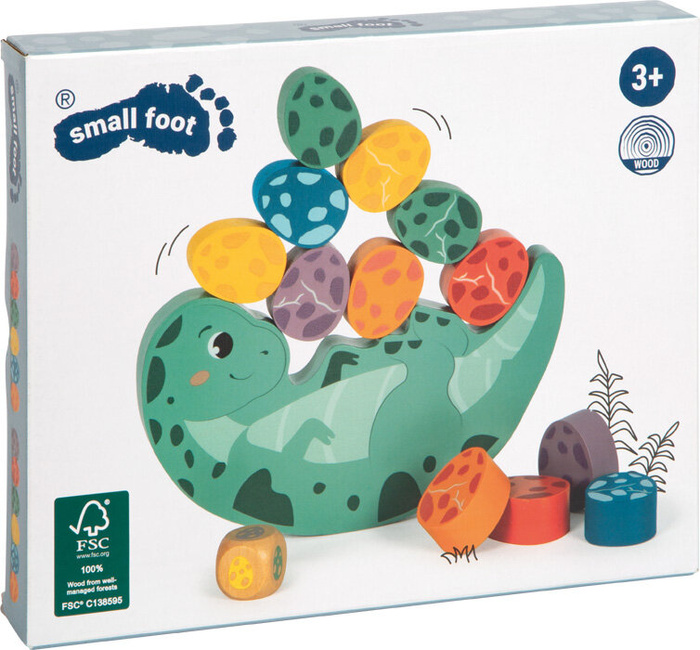 Gra zręcznościowa Balansujący Dino Small Foot 12620 zabawka z klockami drewnianymi