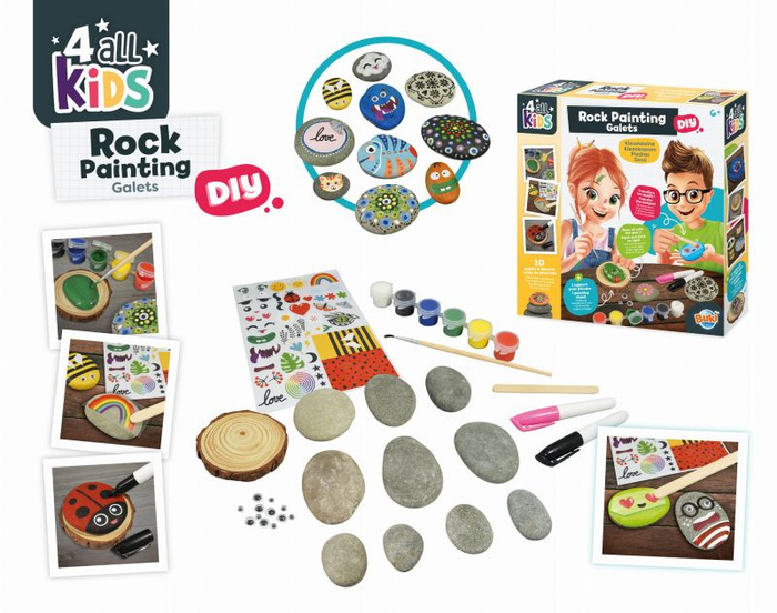 Zestaw kreatywny dla dzieci do malowania kamyków Buki FK005