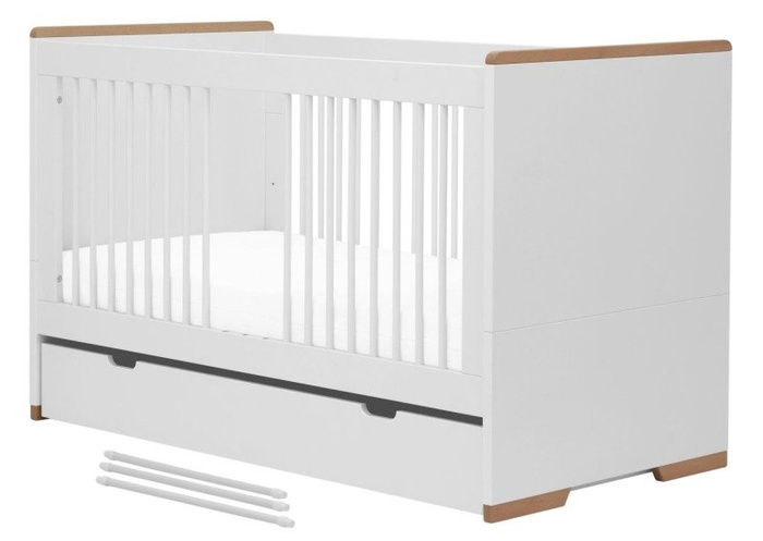 Białe Łóżeczko 140x70 Pinio Snap