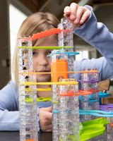 Kulodrom Trestle Tracks Deluxe Zestaw Konstruktorski 124 elementów Fat Brain Toys FA313-3 labirynt dla kulek