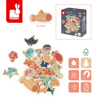 Magnesy drewniane Podwodny świat 24 szt. Janod J09649