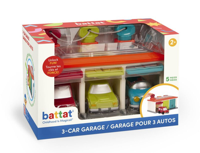 Garaż 3-stanowiskowy z autkami i kluczami Battat BT4581Z