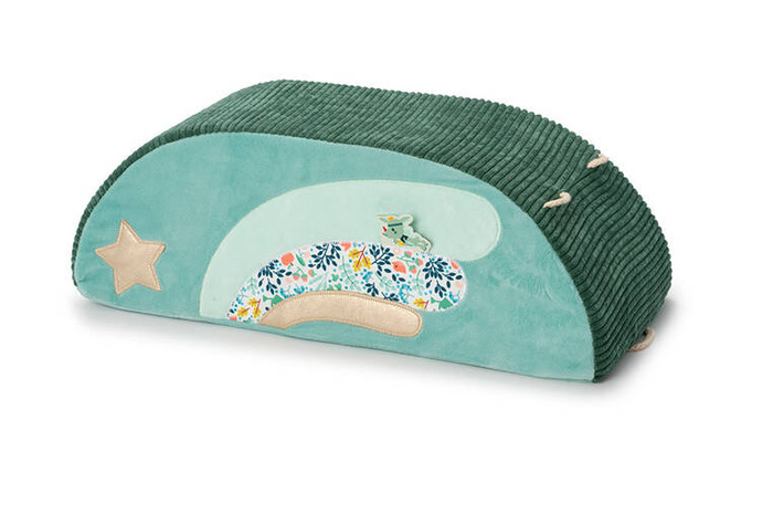 Drewniany jeździk 2 w 1 z miękkim siedziskiem i torebką Smok Joe 12 m+ 83466 LILLIPUTIENS