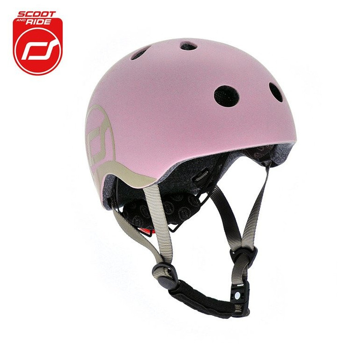 SCOOTANDRIDE Kask XXS-S dla dzieci 1-5 lat Rose lampka LED 96323