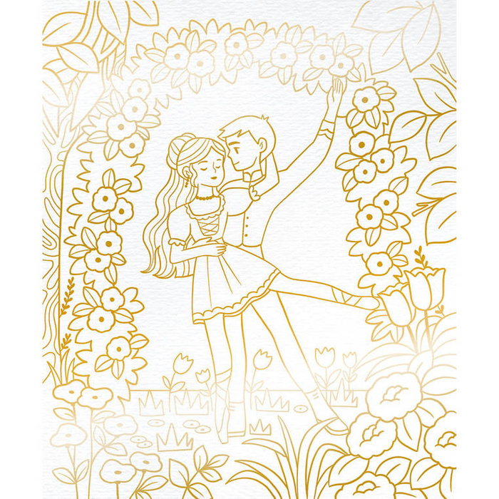 Zestaw kreatywny Złote kontury Tancerki Janod J07964