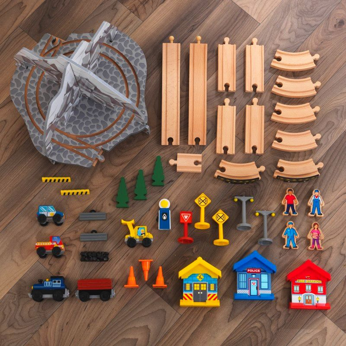 Drewniana kolejka górska stół kreatywny z akcesoriami Rocky Mountain KidKraft KK10176