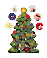 Pucio i Misia ubierają choinkę Nasza Księgarnia, puzzle dla dzieci