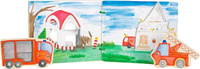 Drewniana książka dla dzieci z figurkami Straż pożarna 12040-SFD-Small Foot Design, zabawki edukacyjne