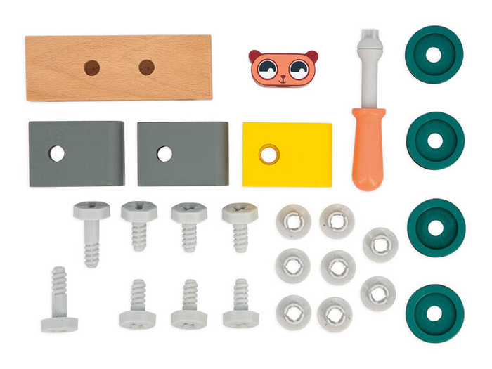 Samochód do składania Drewniana cysterna Miś Brico Kids Janod J06458