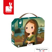Puzzle w walizce Obraz inspirowany twórczością da Vinci 100 elementów Janod J02579 