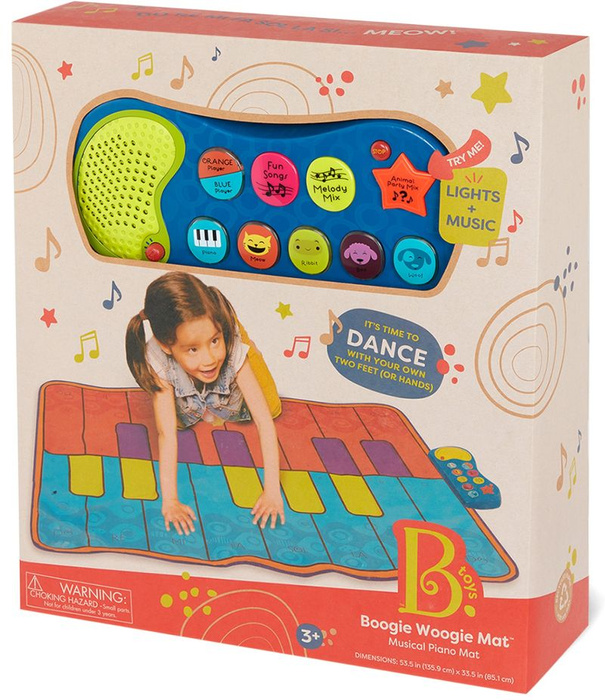 Boogie Woogie Mat mata muzyczna pianino podłogowe B.Toys BX2114 taniec i miksowanie muzyki