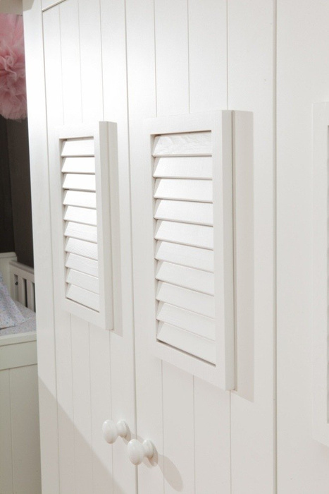 Biała szafa 2 drzwiowa wysoka Pinio Marsylia MDF