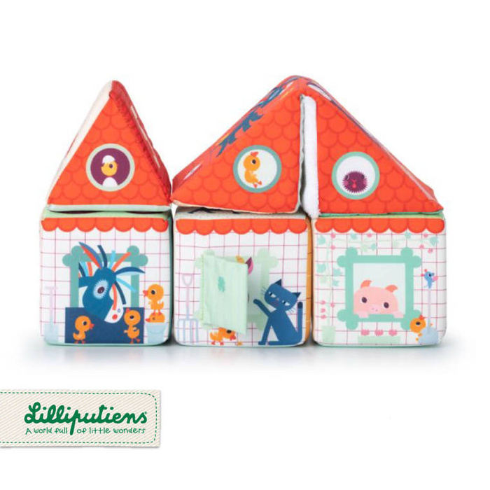 Zestaw 5 miękkich klocków wielofunkcyjnych Stodoła Farma 83455 Lilliputiens