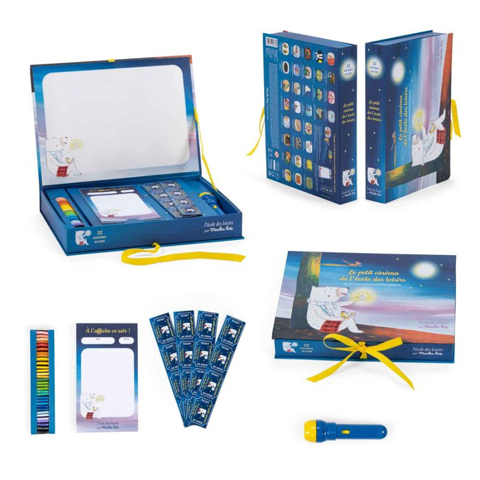 Teatrzyk małe kino z projektorem latarką 32 historie szkoły rekreacyjnej Moulin Roty 894378 zabawy w domu