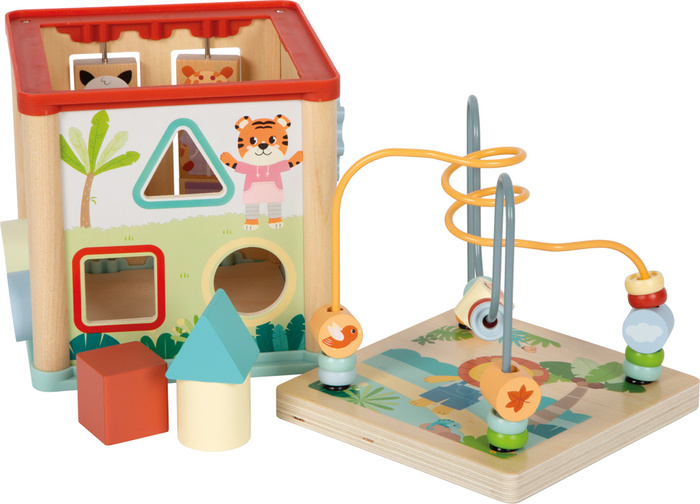 Drewniana kostka sensoryczna Dżungla i zwierzątka Small Foot 12765