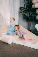 Klocki piankowe IGLU Soft Play Explorer beżowo biały SET_28_05 domowy plac zabaw