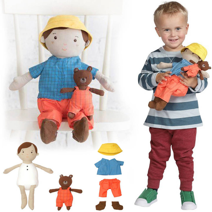 Lalka Alex i jego mały miś Playdate Friends 160690-Manhattan Toy, pluszaki dla dzieci