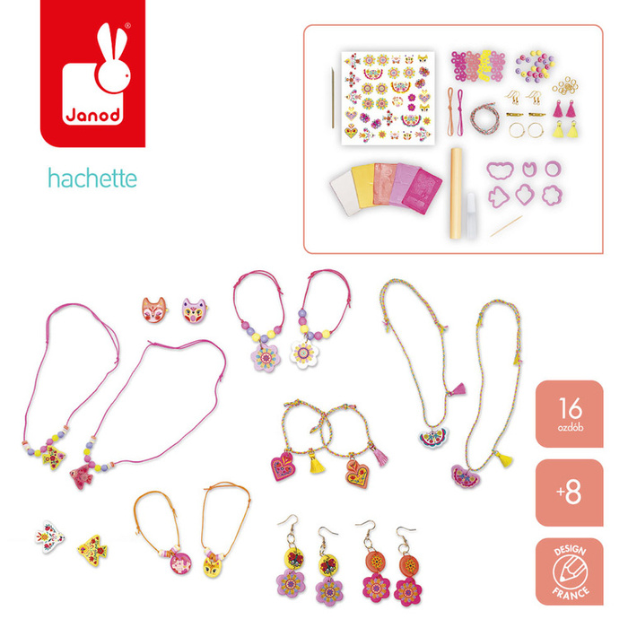 Zestaw kreatywny do tworzenia biżuterii dla przyjaciółek Klejnoty przyjaźni Janod J09186