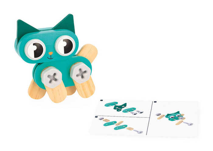 Drewniane zwierzątka do składania 53 elementy Brico Kids Janod J06450