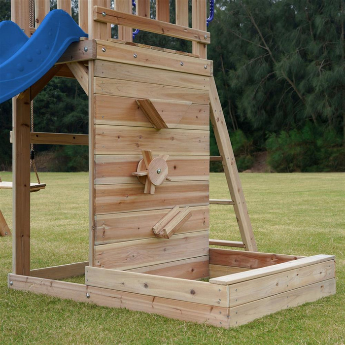 Wielofunkcyjny drewniany Plac Zabaw Malik AXI A030.502.00 Huśtawki Zjeżdżalnia Wieża Piaskownica do zabawy dla dzieci