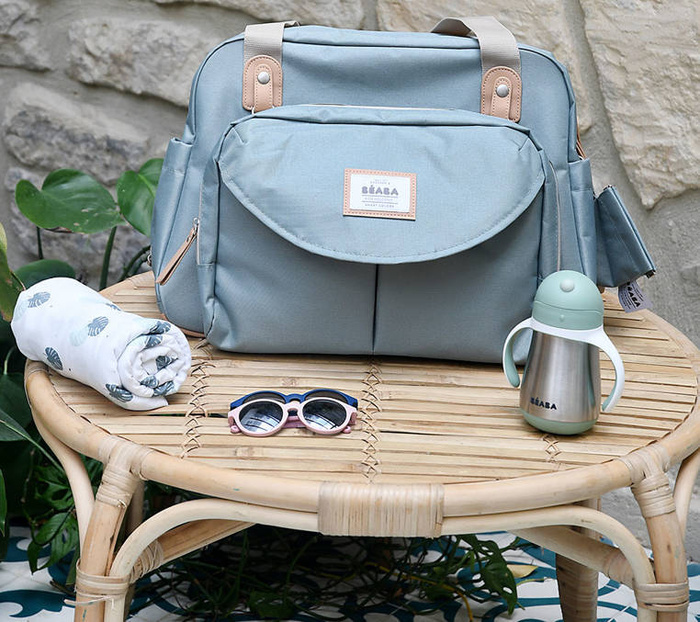 Bidon niekapek ze słomką termobutelka ze słomką 250 ml Sage green Beaba 913535