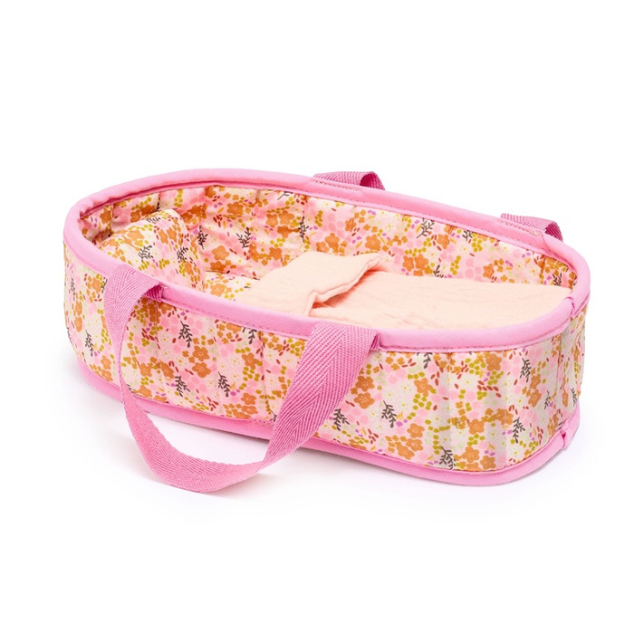 Lalka mini Basia w materiałowym koszu DJ07724 Djeco dla najmłodszych do zabawy i przytulania