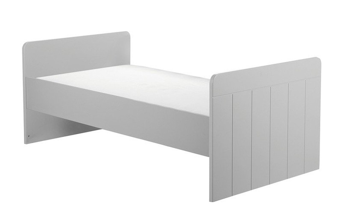 Szare Łóżeczko tapczanik 140x70 Pinio Calmo