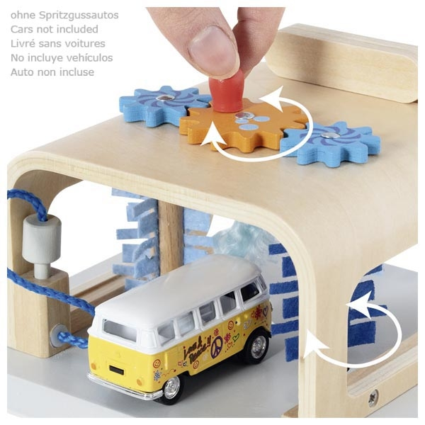 Interaktywna myjnia dla samochodów PowerClean Goki 53779 drewniane zabawki dla dzieci