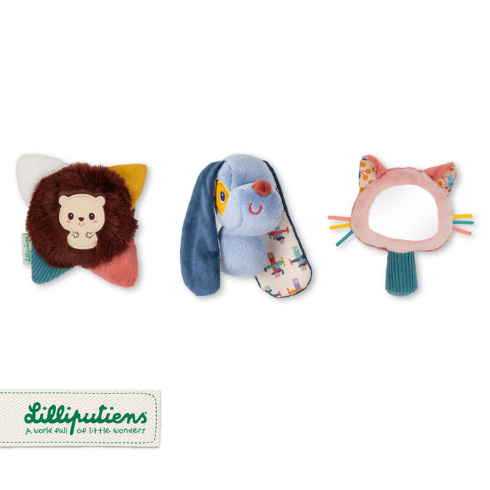 Zestaw rozwijający zmysły Lilliputiens 83587 multisensoryczny Piesek Jules dla niemowląt