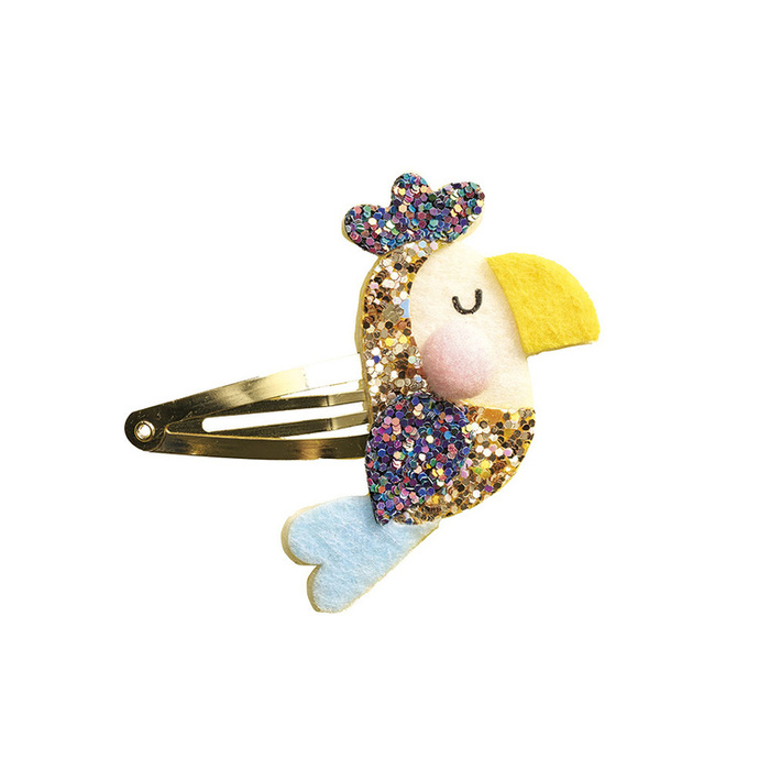 Zestaw kreatywny do tworzenia biżuterii Brokatowe spinki do włosów Egzotyczne zwierzęta Janod J09178