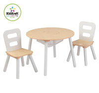 Biały stolik dla dzieci i dwa krzesełka, KidKraft - meble do pokoju dziecięcego