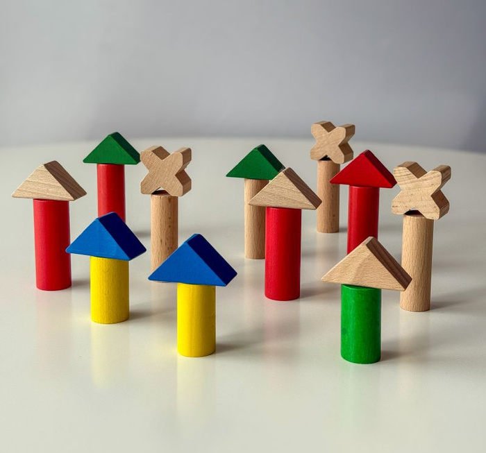 Klocki drewniane zestaw 150 elementów Mumbee 53323